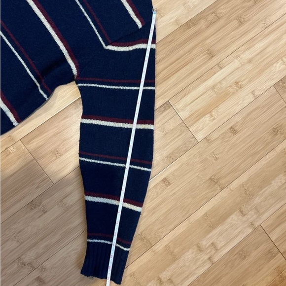 Vintage Wool Blend 70s Striped Crewneck Grandpa Sweater Men’s Large Unisex - Picture 8 of 9